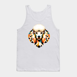 Pastel Geometric Poodle: Chic Abstract Design Tank Top